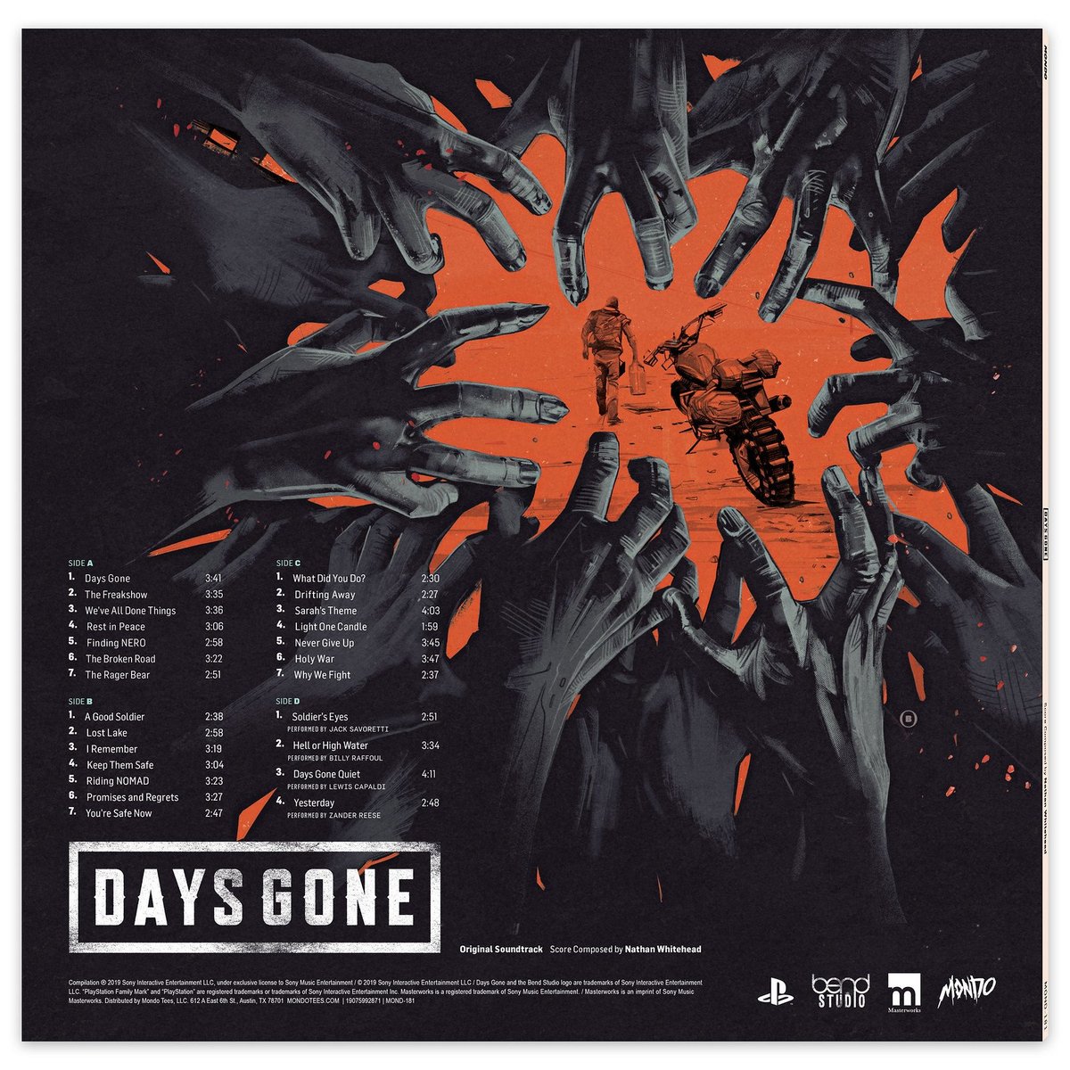 Days Gone Soundtrack Vinyl Back