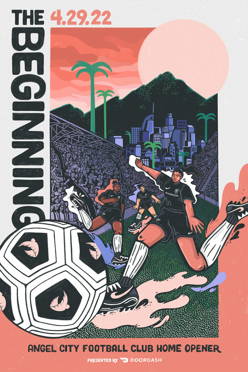 Angel City FC Inaugural Game Poster