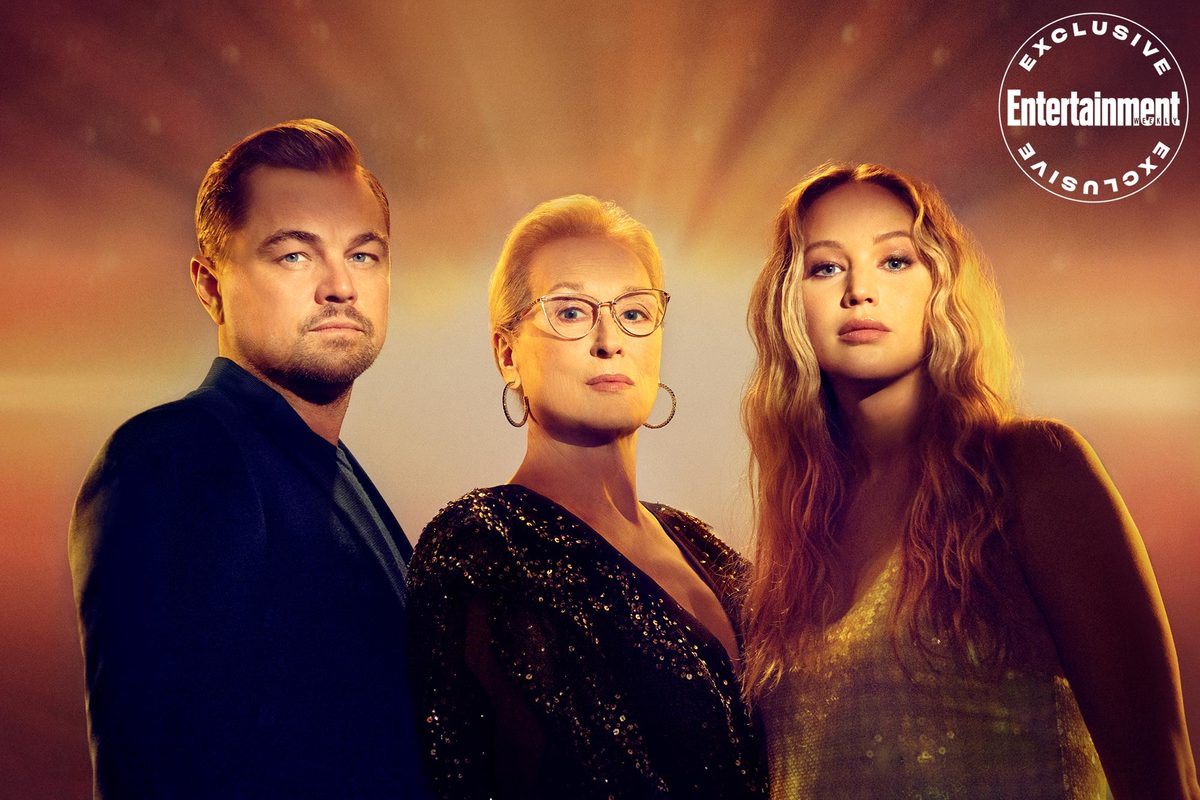 Leonardo DiCaprio, Jennifer Lawrence, and Meryl Streep for 'Don't Look Up' - Entertainment Weekly Digital Cover