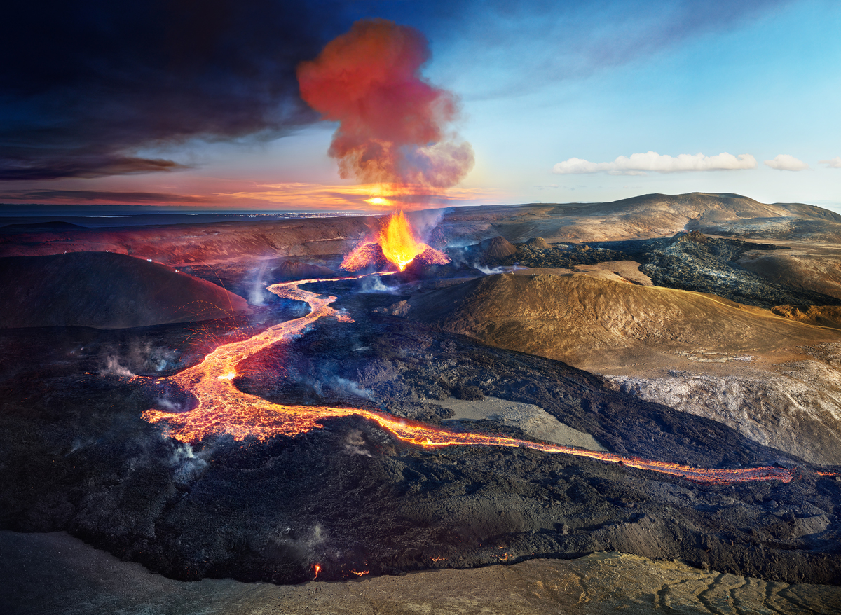 Fagradalsfjall Volcano, Iceland , Day to Night™, 2021, National Geographic